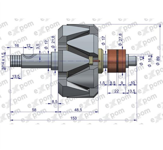 Wirnik alternatora 0120488205EX Nowy Typ EXPOM KWIDZYN eu