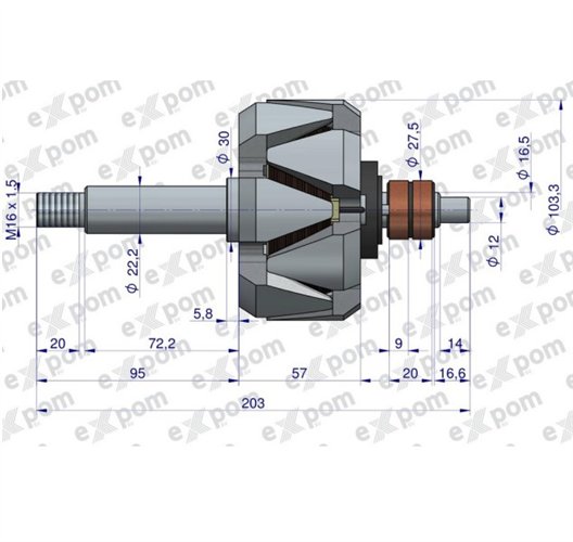 Wirnik alternatora 0120468055EX Nowy Typ EXPOM KWIDZYN eu