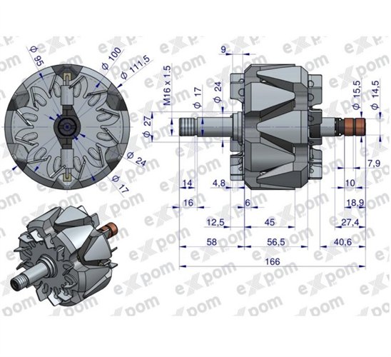 Wirnik alternatora 0123510074EX Nowy Typ EXPOM KWIDZYN eu