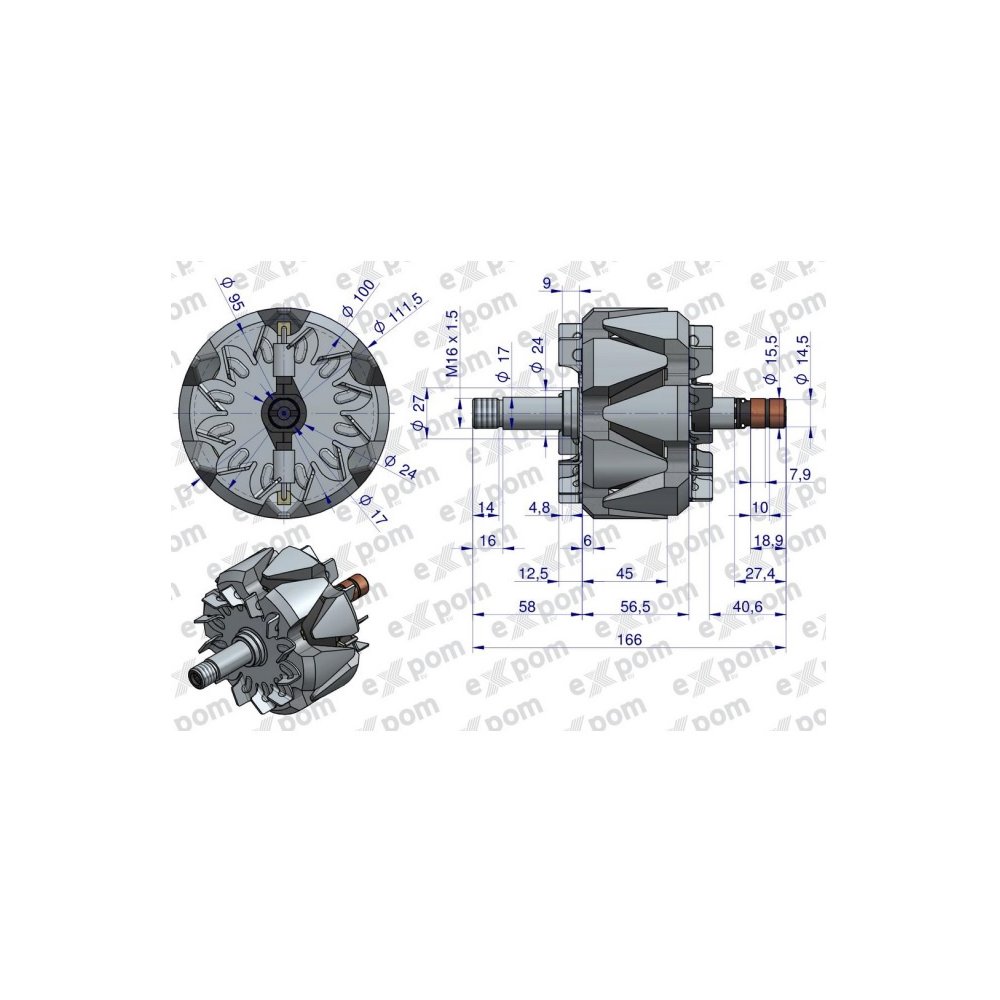 Wirnik alternatora 0123510074EX Nowy Typ EXPOM KWIDZYN eu