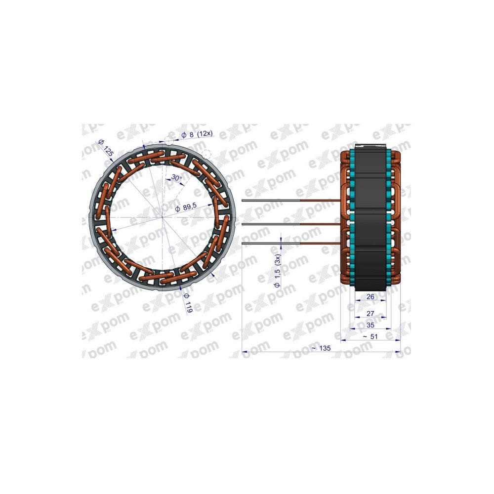 Stojan alternatora 0120488205EX Nowy Typ EXPOM KWIDZYN eu