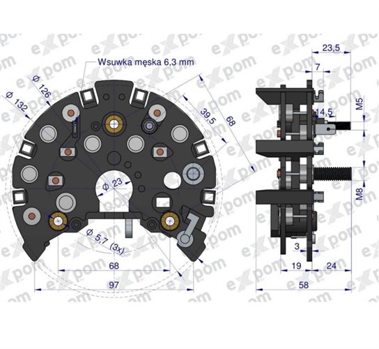 Prostownik diody alternatora 0123510074EX Nowy Typ EXPOM KWIDZYN eu