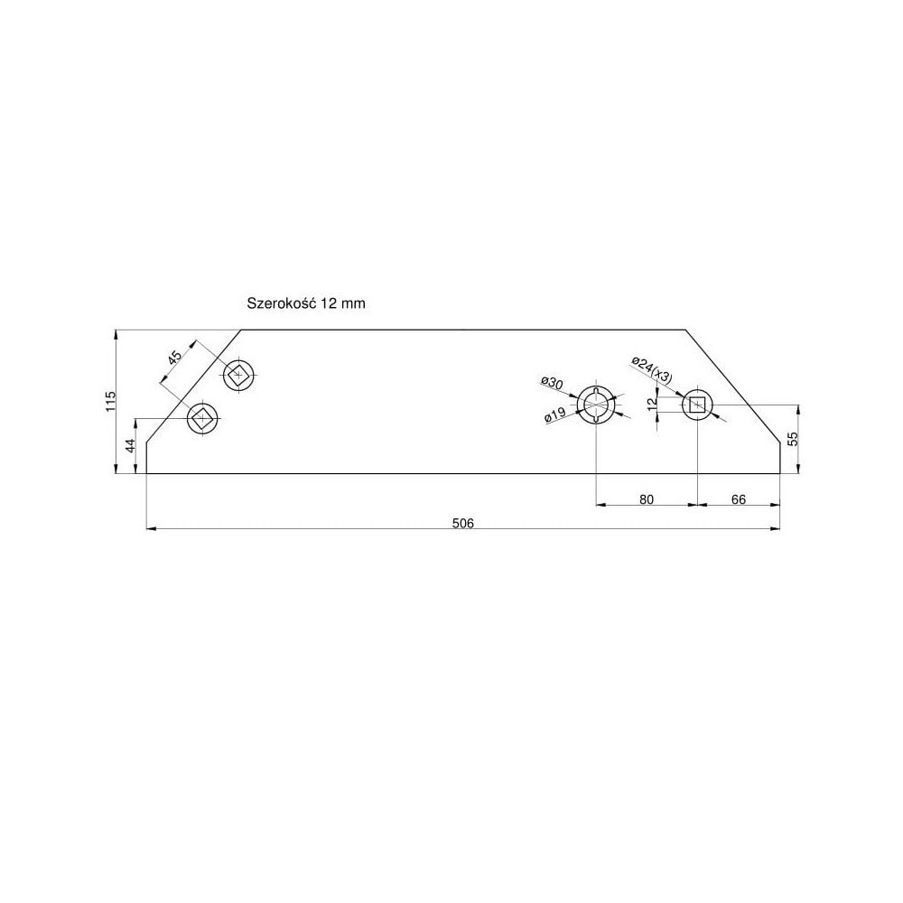 Płoza długa B-200 Pług