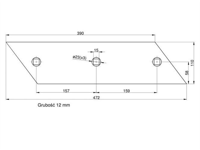Płoza krótka B-200 Pług