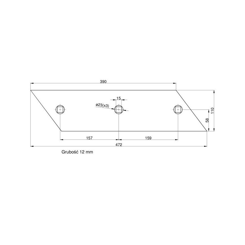 Płoza krótka B-200 Pług