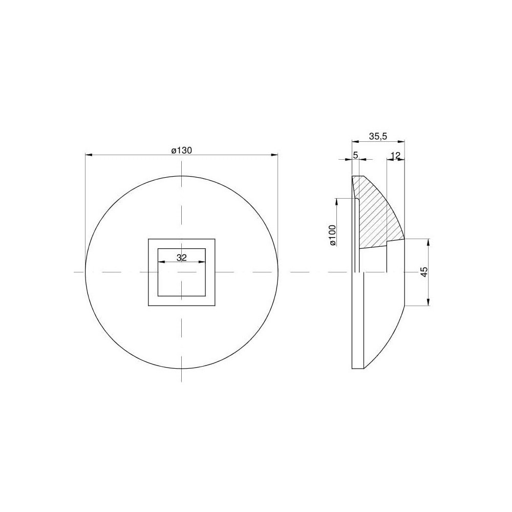 Nakładka krańcowa Talerzówka