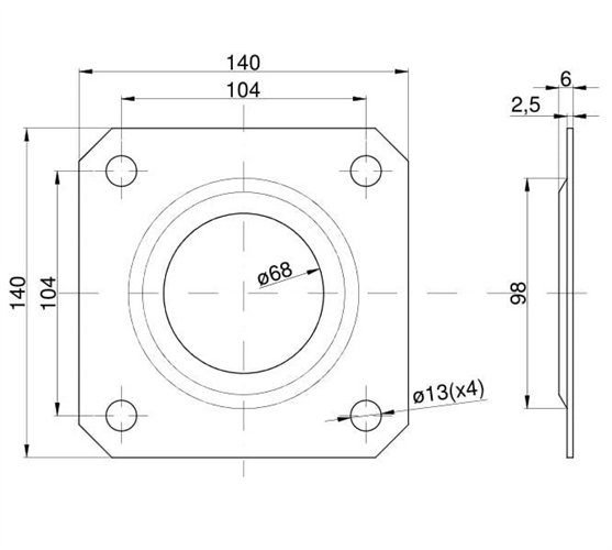 Nakładka tłoczona Talerzówka