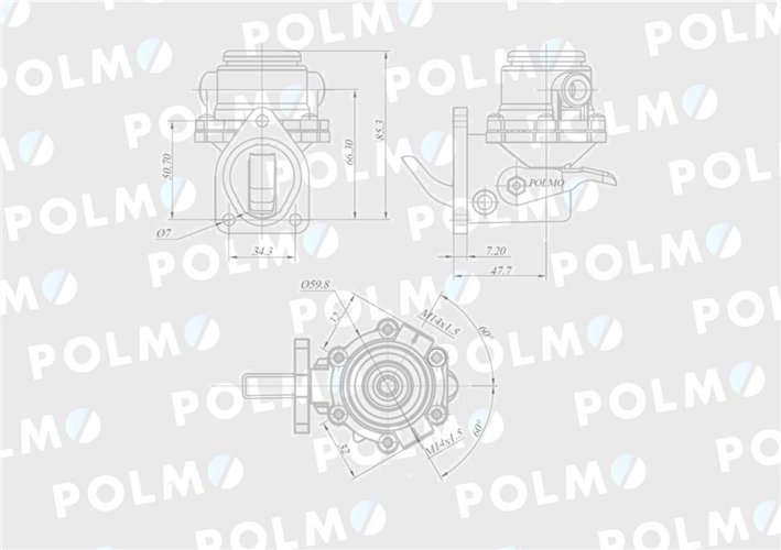 Pompa zasilająca 140100080709. 130100080733 POLMO