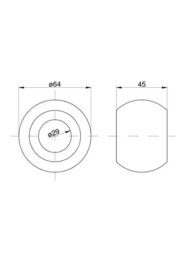 Kula ramienia podnośnika Kat.3-2 64x28