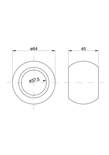 Kula ramienia podnośnika Kat.3 64x37