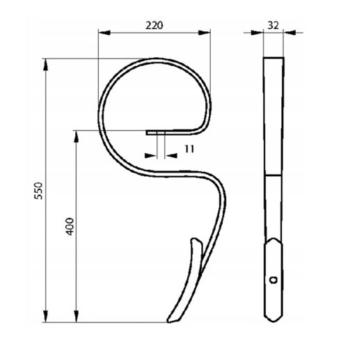 Ząb agregatu uprawowego Bagra