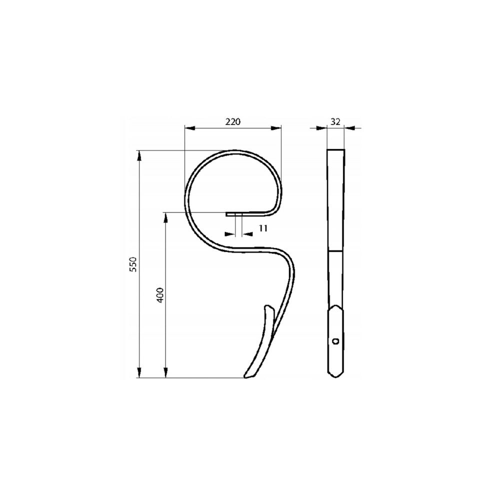 Ząb agregatu uprawowego Bagra