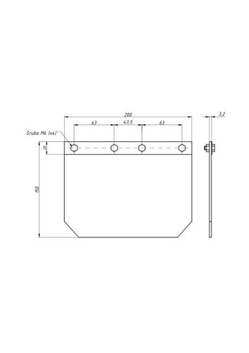 Chlapacz, osłona przeciwbłotna przód C-330/360/MF3