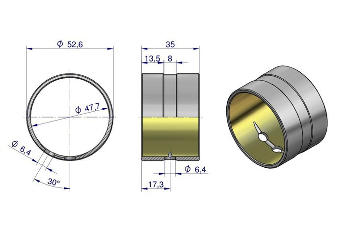 Tuleja sworznia osi MF3