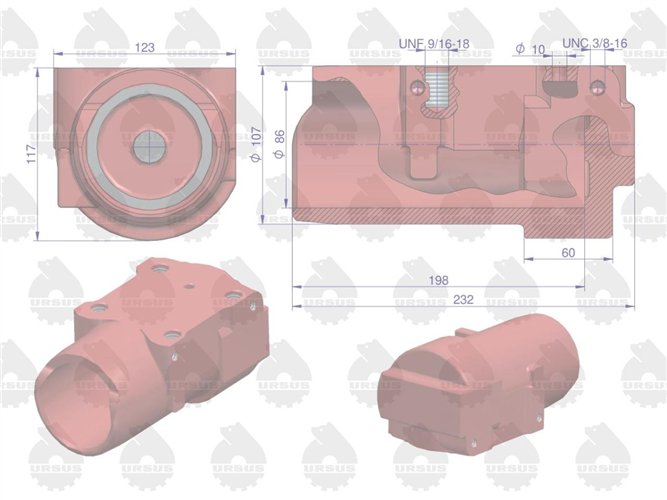 Cylinder podnośnika MF-4 ORYGINAŁ URSUS