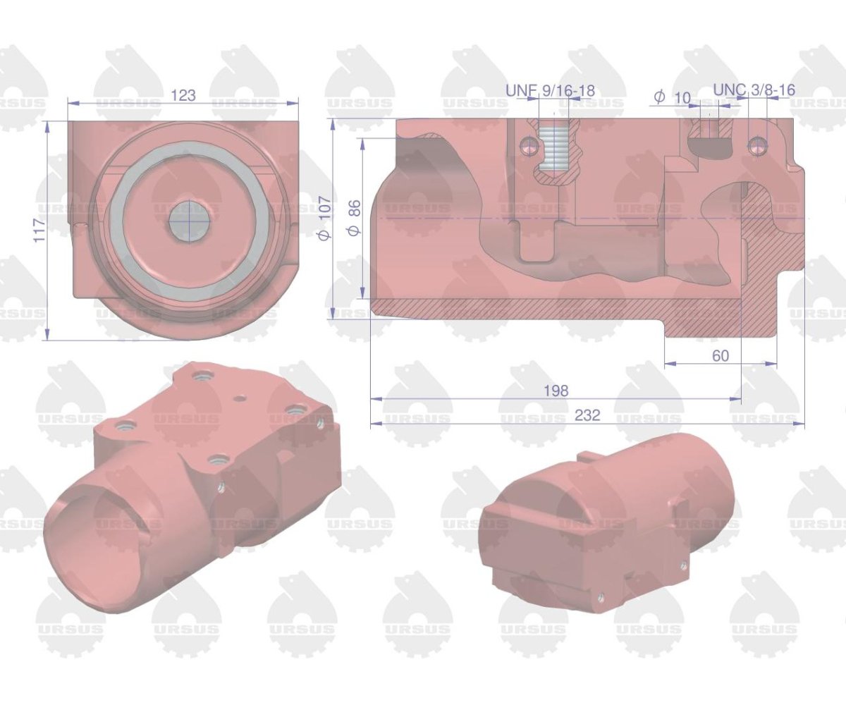 Cylinder podnośnika MF-4 ORYGINAŁ URSUS
