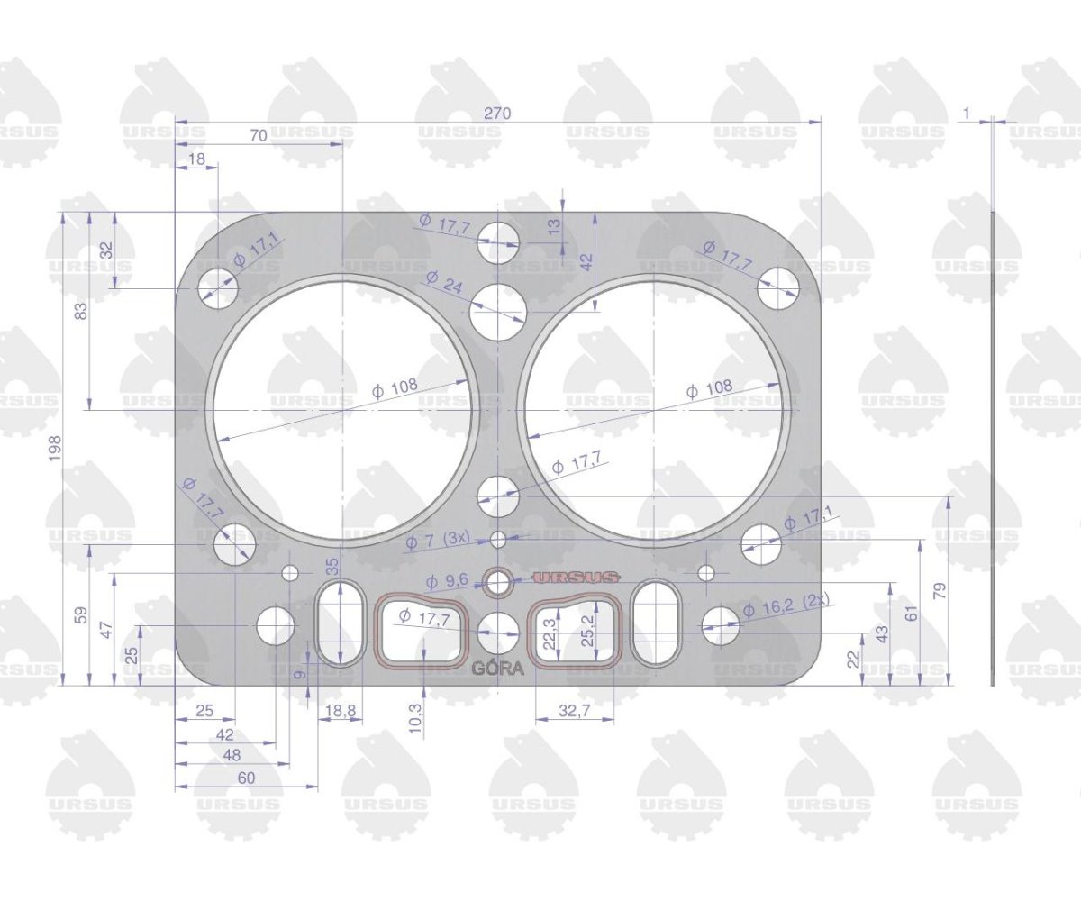 Uszczelka głowicy silikon 42022090 C-330 ORYGINAŁ URSUS