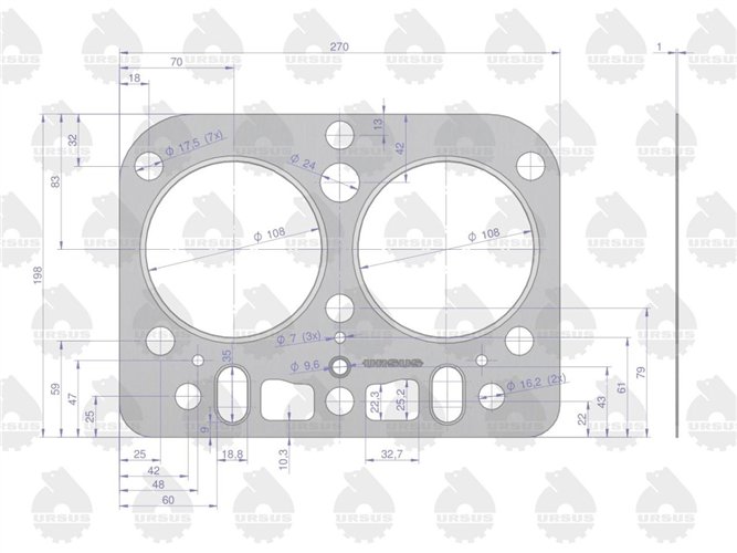 Uszczelka głowicy 42022090 C-330 ORYGINAŁ URSUS