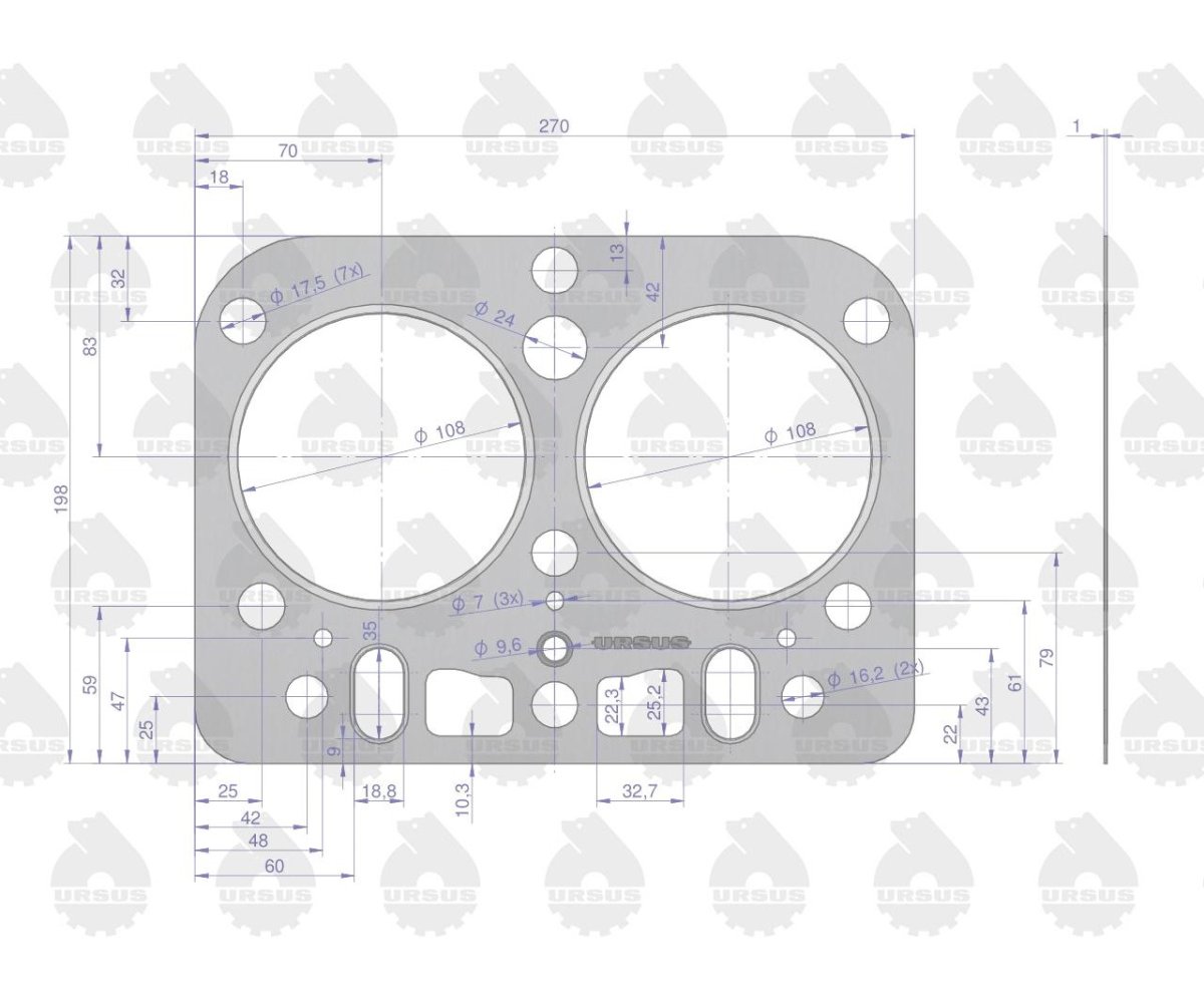 Uszczelka głowicy 42022090 C-330 ORYGINAŁ URSUS