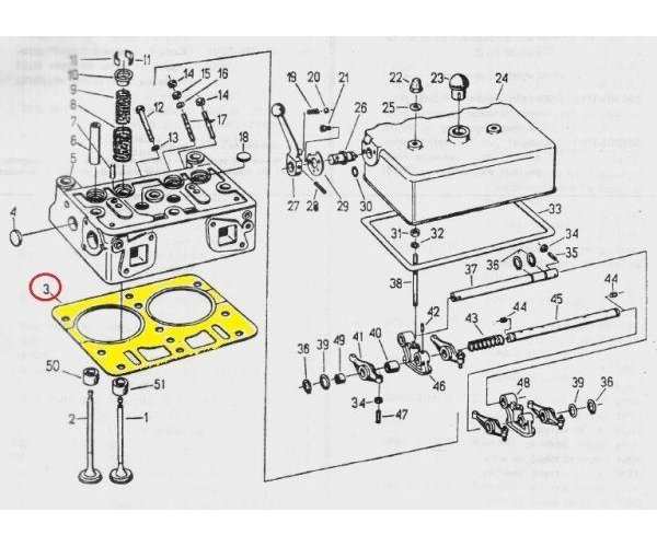 Uszczelka głowicy 42022090 C-330 ORYGINAŁ URSUS