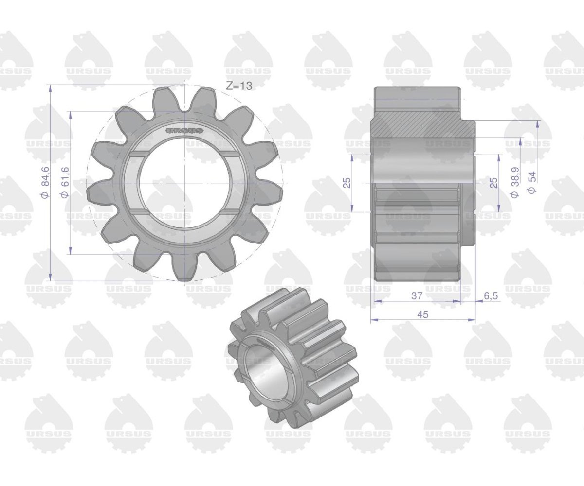 Satelit zwolnicy 1693734M1 MF-4 ORYGINAŁ URSUS