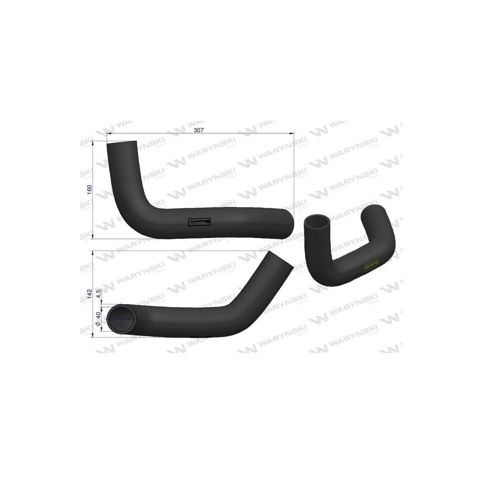 Przewód chłodnicy dolny 1695562M1 Waryński