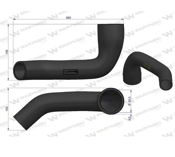 Przewód chłodnicy dolny 1695564M1 Waryński