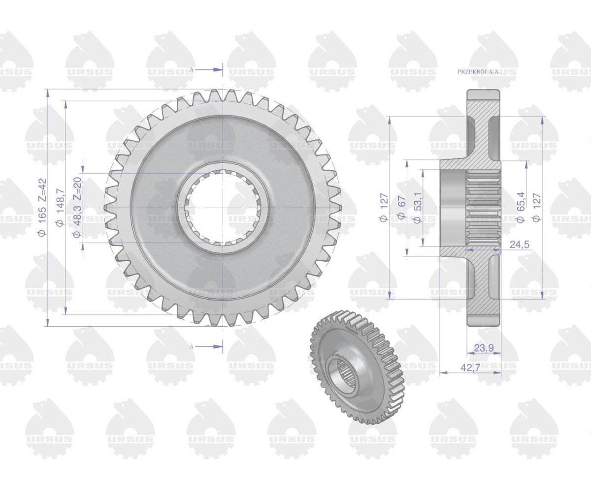 Koło napędu WOM Z-42 ORYGINAŁ URSUS