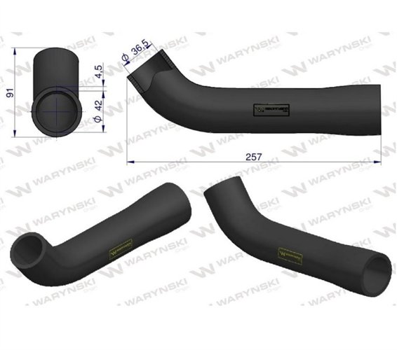 Przewód chłodnicy górny 827930M1 Waryński