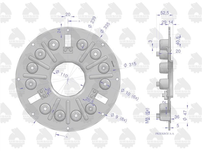 Osłona sprzęgła C-328/330 ORYGINAŁ URSUS