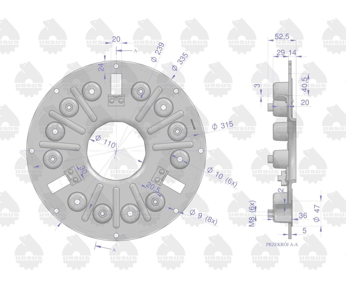 Osłona sprzęgła C-328/330 ORYGINAŁ URSUS