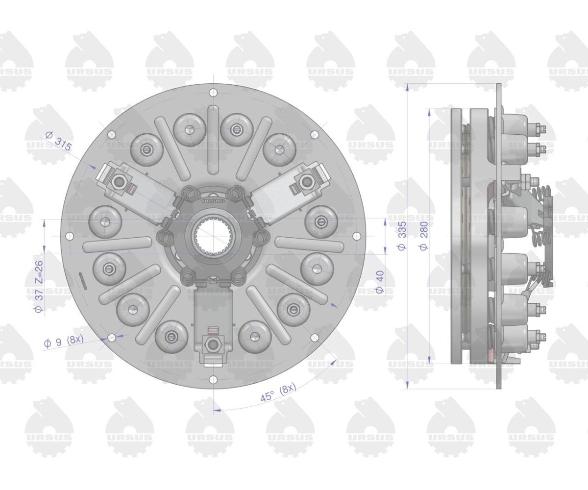 Sprzęgło kpl. st. typ C-328 ORYGINAŁ URSUS