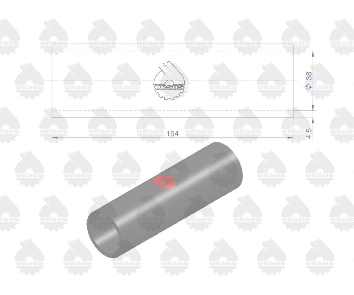 Przewód gumowy chłodnicy górny zbrojony płótnem MF3 ORYGINAŁ URSUS