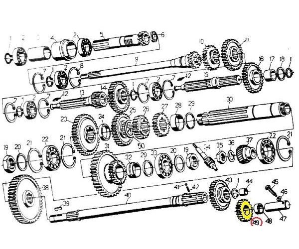 Koło zębate wstecznego biegu C-330 ORYGINAŁ URSUS
