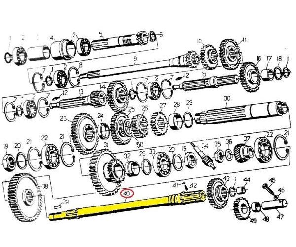 Wałek przekaźnika mocy C-330 ORYGINAŁ URSUS