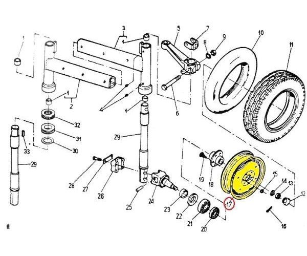 OBRĘCZ KOŁA 600X16 (6 OTWOROWA) C-330/360/MF3