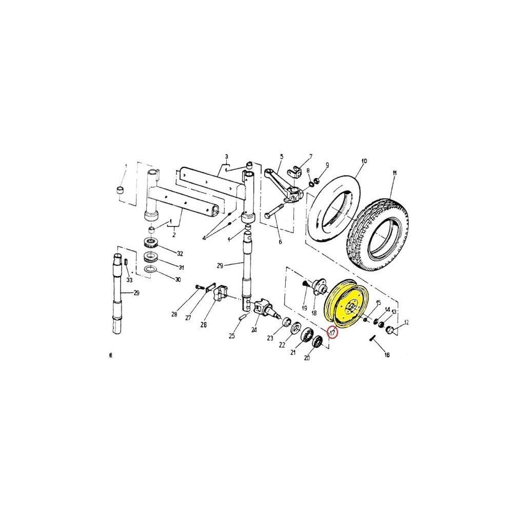 OBRĘCZ KOŁA 600X16 (6 OTWOROWA) C-330/360/MF3