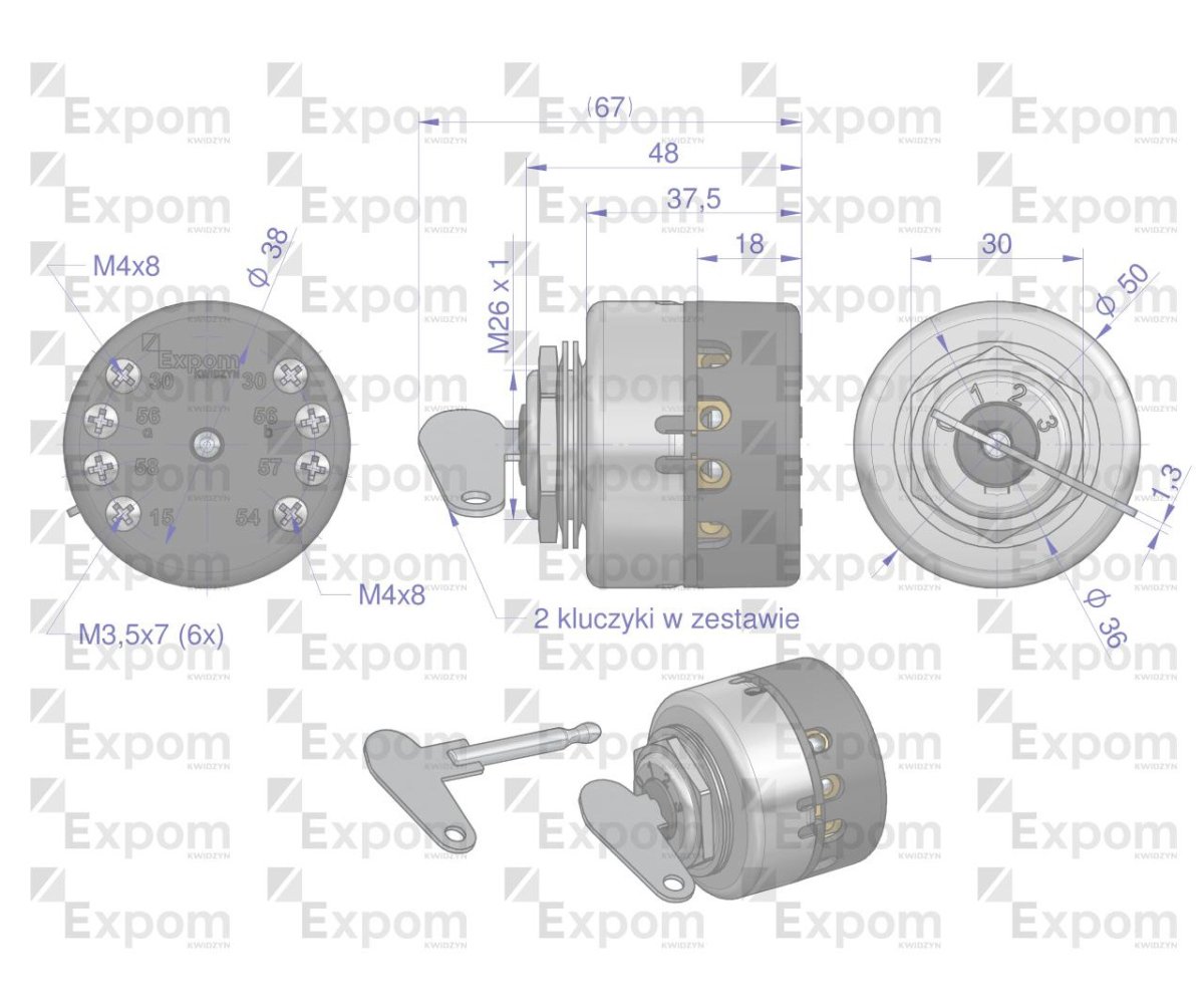 Stacyjka z kluczykiem C-330/360/385 EXPOM KWIDZYN eu