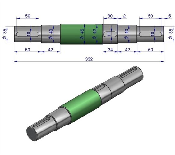 Wałek II przekładni Rozrzutnik
