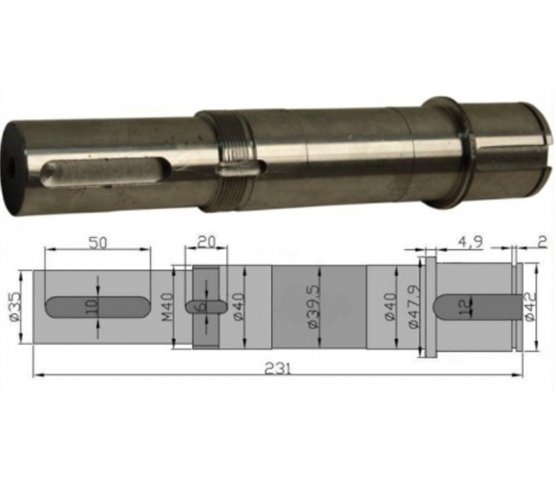 Wałek przekładni Rozrzutnik