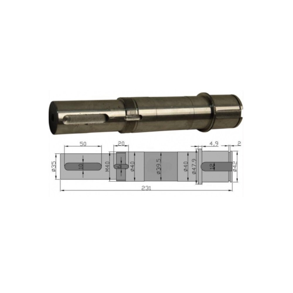 Wałek przekładni Rozrzutnik