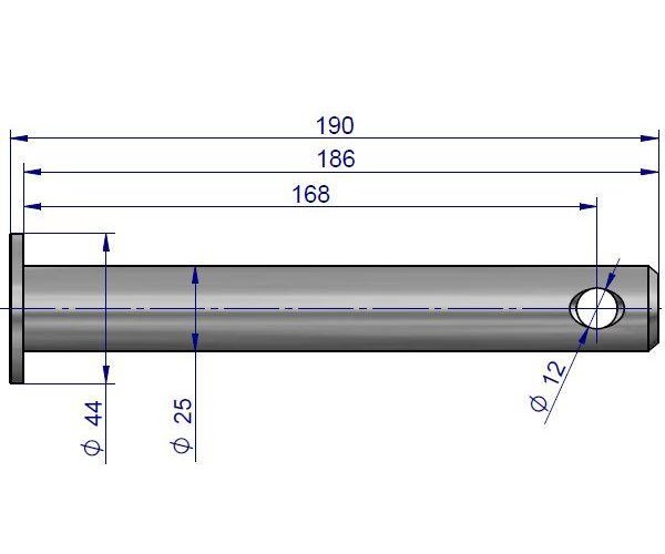 Sworzeń korpusu haka pociągowego C-330