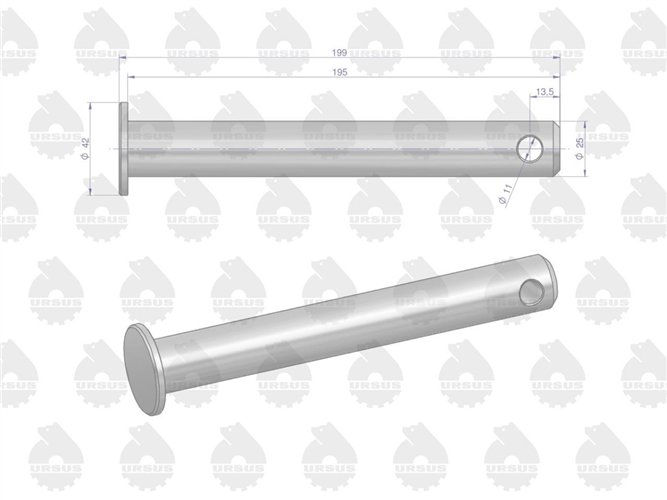 Sworzeń korpusu zaczepu górnego C-330 ORYGINAŁ URSUS