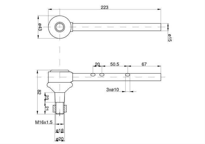 Przegub kulowy lewy MF3