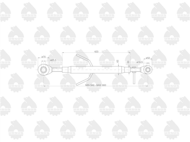 Łącznik centralny MF3 2812 MF235 3502 3702 (1-kula mała) ORYGINAŁ URSUS