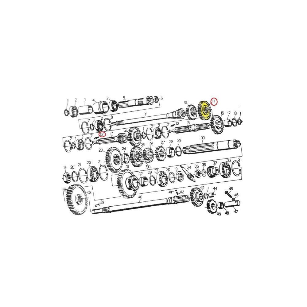 Igiełka łożyska 3x19,8 wałka głównego C-330 100szt 54370101
