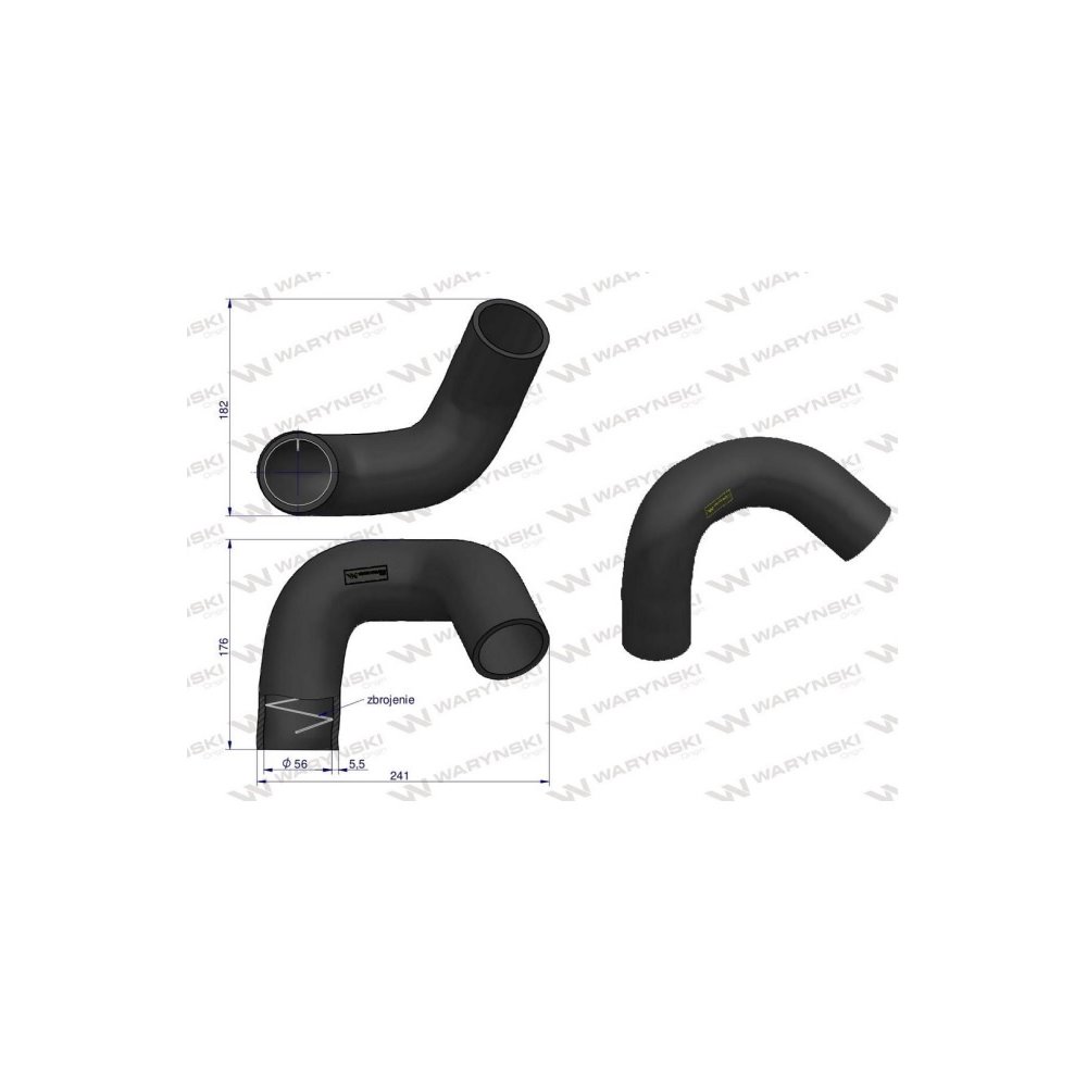 Przewód chłodnicy dolny 3040882M91 Waryński