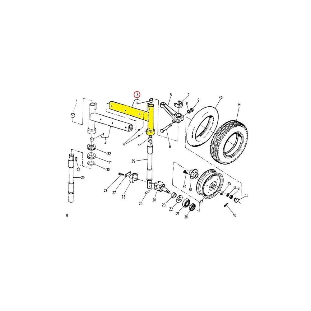 Półoś lewa płaska C-330/360