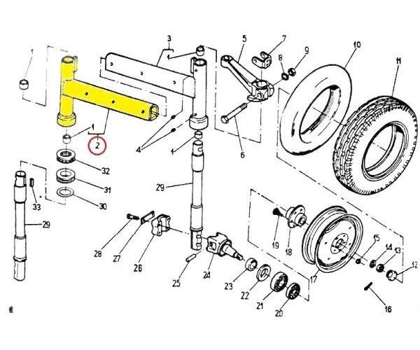 Półoś prawa płaska C-330/360