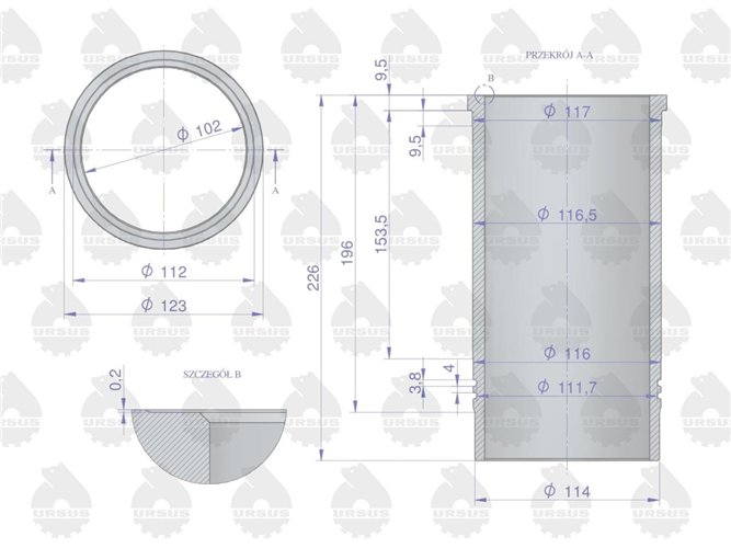 Zestaw naprawczy silnika C-330M ORYGINAŁ URSUS